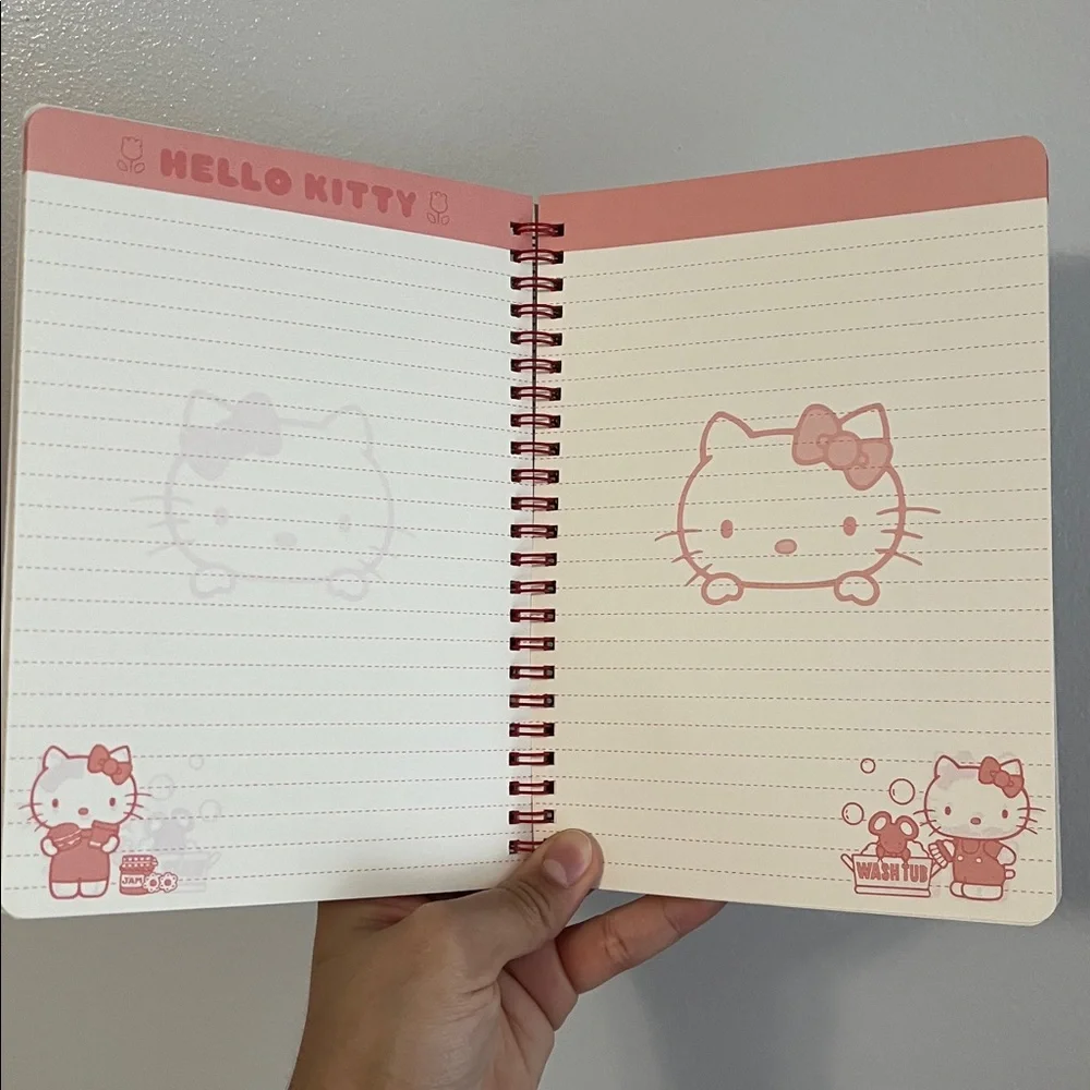Hello Kitty Red and White Spiral Journal - Picture 2 of 3